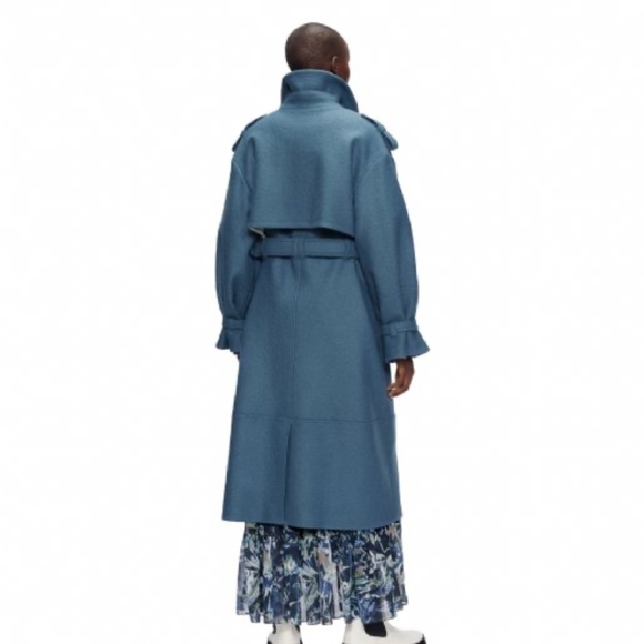 NEW!!!  Ted Baker London Liiliey Boiled Wool Trench Coat TB Size 6  us 16 , XXL - Picture 3 of 8